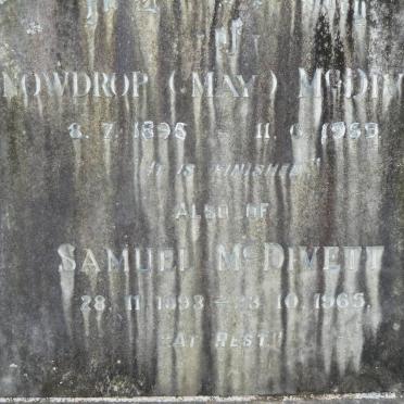 McDIVETT Samuel 1893-1965 &amp; Snowdrop 1895-1959
