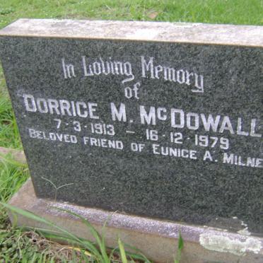 McDOWALL Dorrice M. 1913-1979