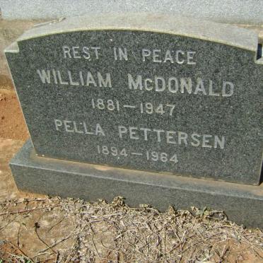 McDONALD William 1881-1947 :: PETTERSEN Pella 1894-1964