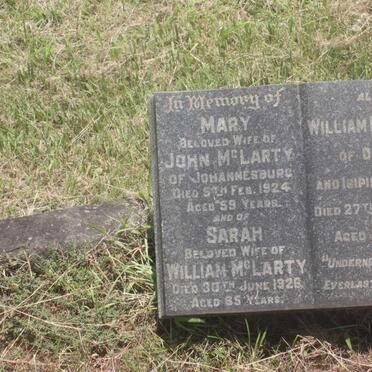 McLARTY William -1940 &amp; Sarah -1926 :: McLARTY Mary -1924