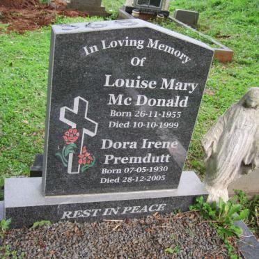McDONALD Louise Mary 1955-1999 :: PREMDUTT Dora Irene 1930-2005