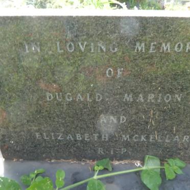 McKELLAR Dugald -1962 &amp; Marion -1951 :: McKELLAR Elizabeth
