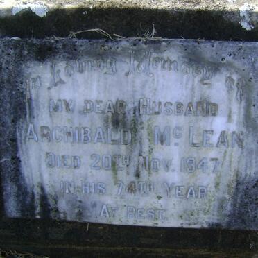McLEAN Archibald -1947