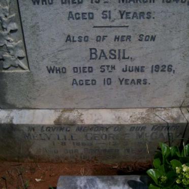 McGARR Melville George 1888-1972 &amp; Mildred -1940 :: McGARR Basil -1926 :: Richard Douglas 1950-1981