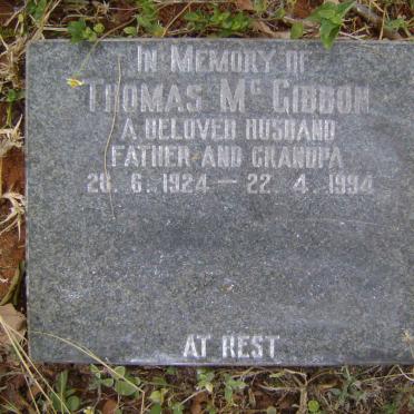 McGIBBON Thomas 1924-1994