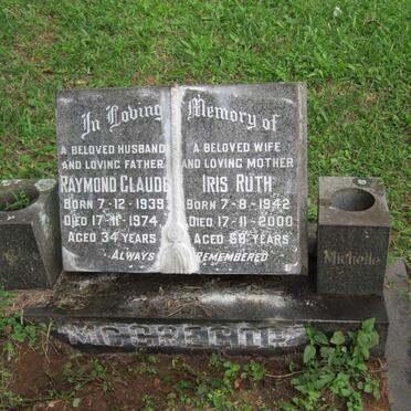 McGREGOR Raymond Claude 1939-1974 &amp; Iris Ruth 1942-2000