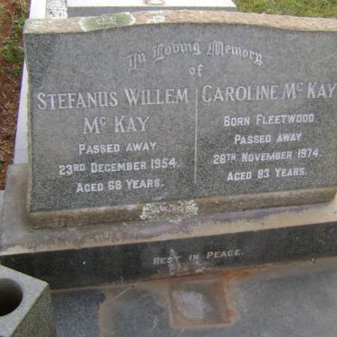 McKAY Stefanus Willem -1954 &amp; Caroline FLEETWOOD -1974