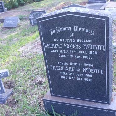 McDEVITT Hermene Francis 1908-1966 &amp; Eileen Amelia 1908-2003
