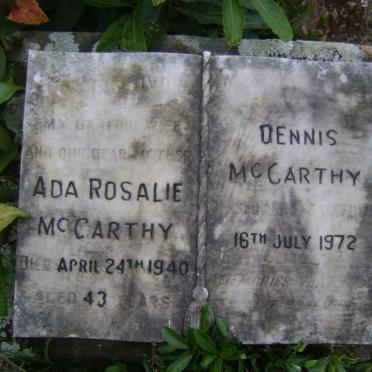 McCARTHY Dennis -1972 &amp; Ada Rosalie -1940