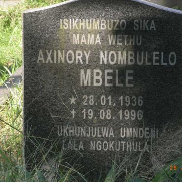 MBELE Axinory Nombueleo 1936-1996