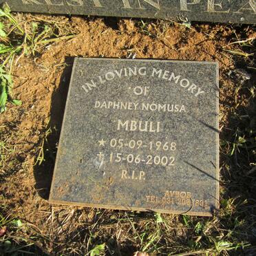 MBULI Daphney Nomusa 1968-2002