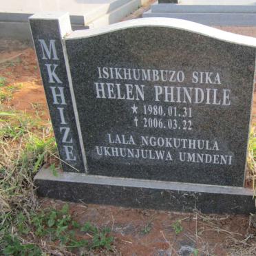 MKHIZE Helen Phindile 1980-2006