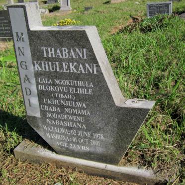 MNGADI Thabani Khulekani 1978-2001
