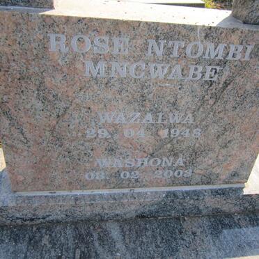 MNCWABE Rose Ntombi 1948-2008