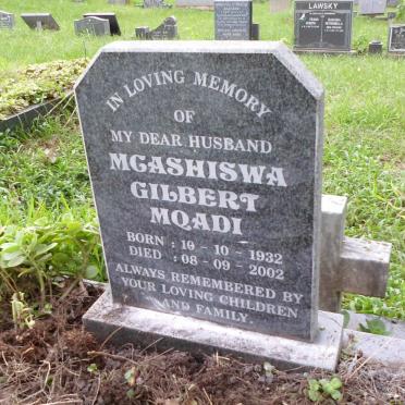 MQADI Mgashiswa Gilbert 1932-2002
