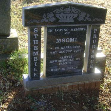 MSOMI Sthembile Prudance 1975-2007