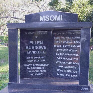 MSOMI Ellen Busiswe Mandlela 1947-2011