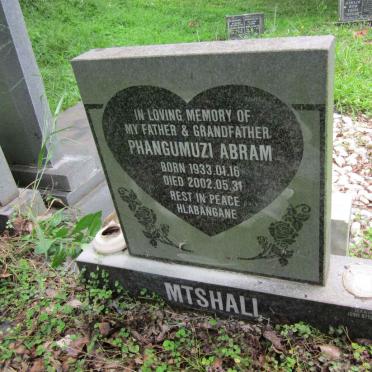 MTSHALI Phangumuzi Abram 1933-2002