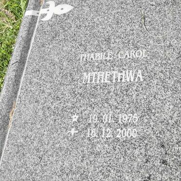 MTHETHWA Thabile Carol 1975-2000