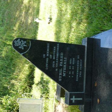 MTSHALI Sybil Fared 1941-2002