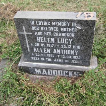 MADDOCKS Helen Lucy 1917-1981 :: MADDOCKS Allen Anthony 1967-1973