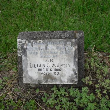 MARTIN Archibald G. -1950 &amp; Lilian G. -1986