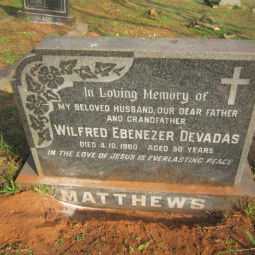 MATTHEWS Wilfred Ebenezer Devadas -1980