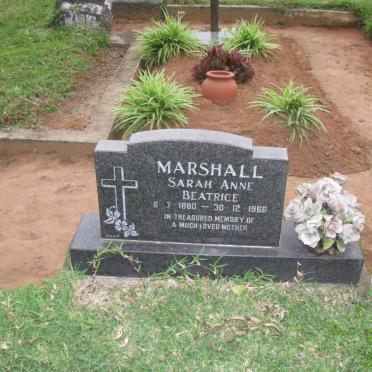 MARSHALL Sarah Anne Beatrice 1880-1966