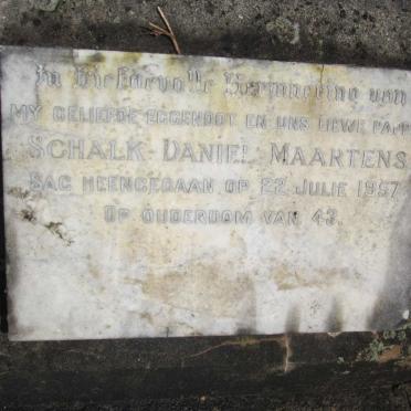 MAARTENS Schalk Daniel -1957
