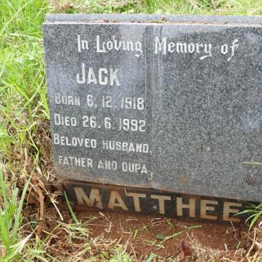 MATTHEE Jack 1918-1992
