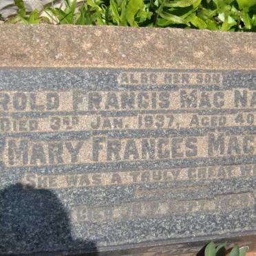 MacNAY Mary Frances -1928 :: MacNAY Harold Francis -1937 :: MacNAY Arthur -1946