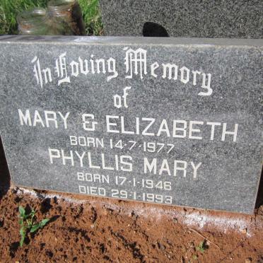 MARTIN Phyllis Mary 1946-1993 :: MARTIN Mary -1977 :: MARTIN Elizabeth -1977