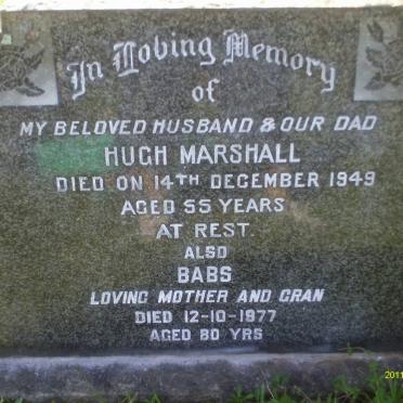 MARSHALL Hugh -1949 &amp; Babs -1977