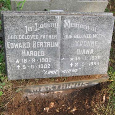MARTHINUS Edward Bertrum Harold 1900-1982 &amp; Yvonne Diana 1936-1984
