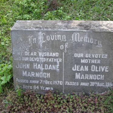 MARNOCH John Haldane -1970 &amp; Jean Olive -1994