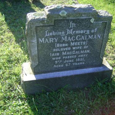 MacCALMAN Mary nee MEETS -1951