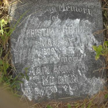 MASSEY Christina Geddes 1909- ? :: MILBURN Iain Andrew 19?1-198?