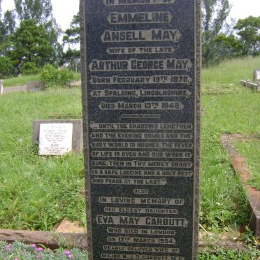 MAY Arthur George -1926 :: MAY Elizabeth Ansell -1927 :: CARBUTT Noel 1895-1964
