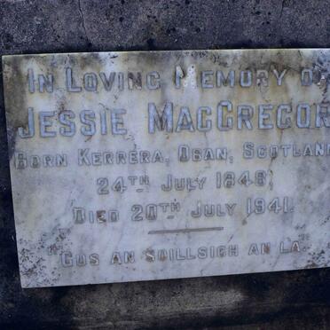 MacGREGOR Jessie 1848-1941