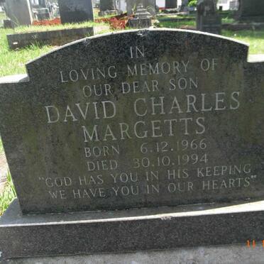MARGETTS David Charles 1966-1994 :: MARGETTS Horace -1910 :: MARGETTS Hector George -1951