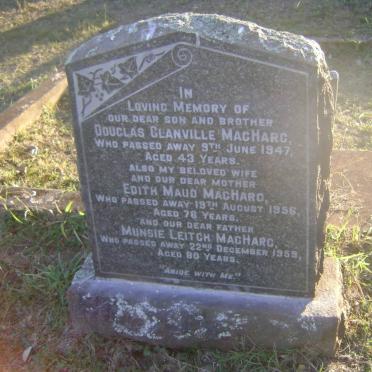 MacHARG Munsie Leitch -1959 &amp; Edith Maude -1956 :: MacHARG Douglas Glanville -1947