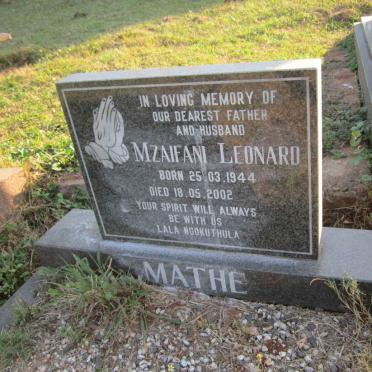MATHE Mzaifani Leonard 1944-2002