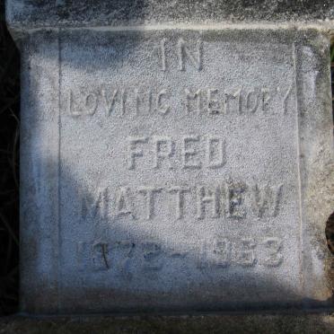 MATTHEW Fred 1872-1953