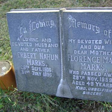 MARKS Herbert Nahun 1906-1995 &amp; Florence Mary -1959