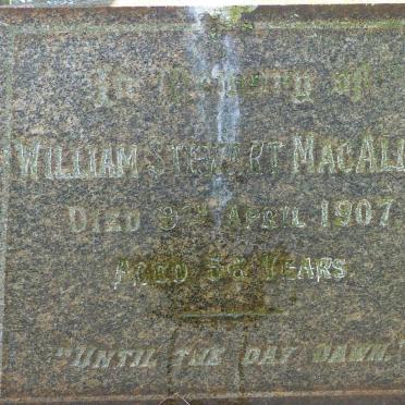 MACALLAN William Stewart -1907