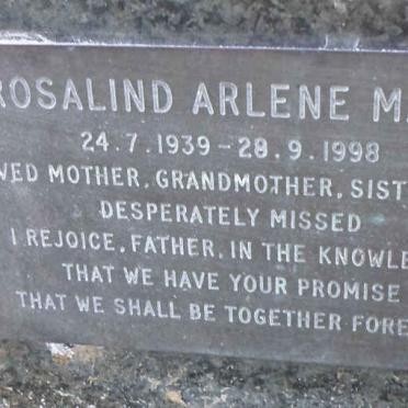 MARE Rosalind Arlene 1939-1998