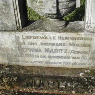 MARITZ Jacoba Stephina nee COETZEE -1938