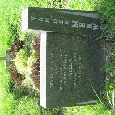 MERWE Noleen, van der 1933-1974