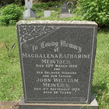 MEINTJES John William -1974 &amp; Magdalena Katharine -1968