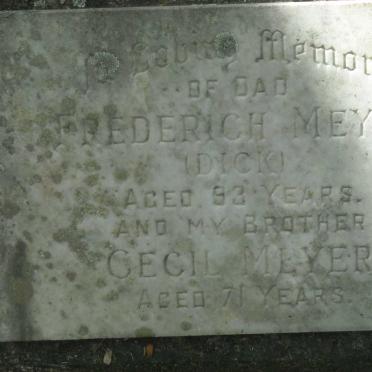 MEYER Frederich -1960 :: MEYER Cecil -1965